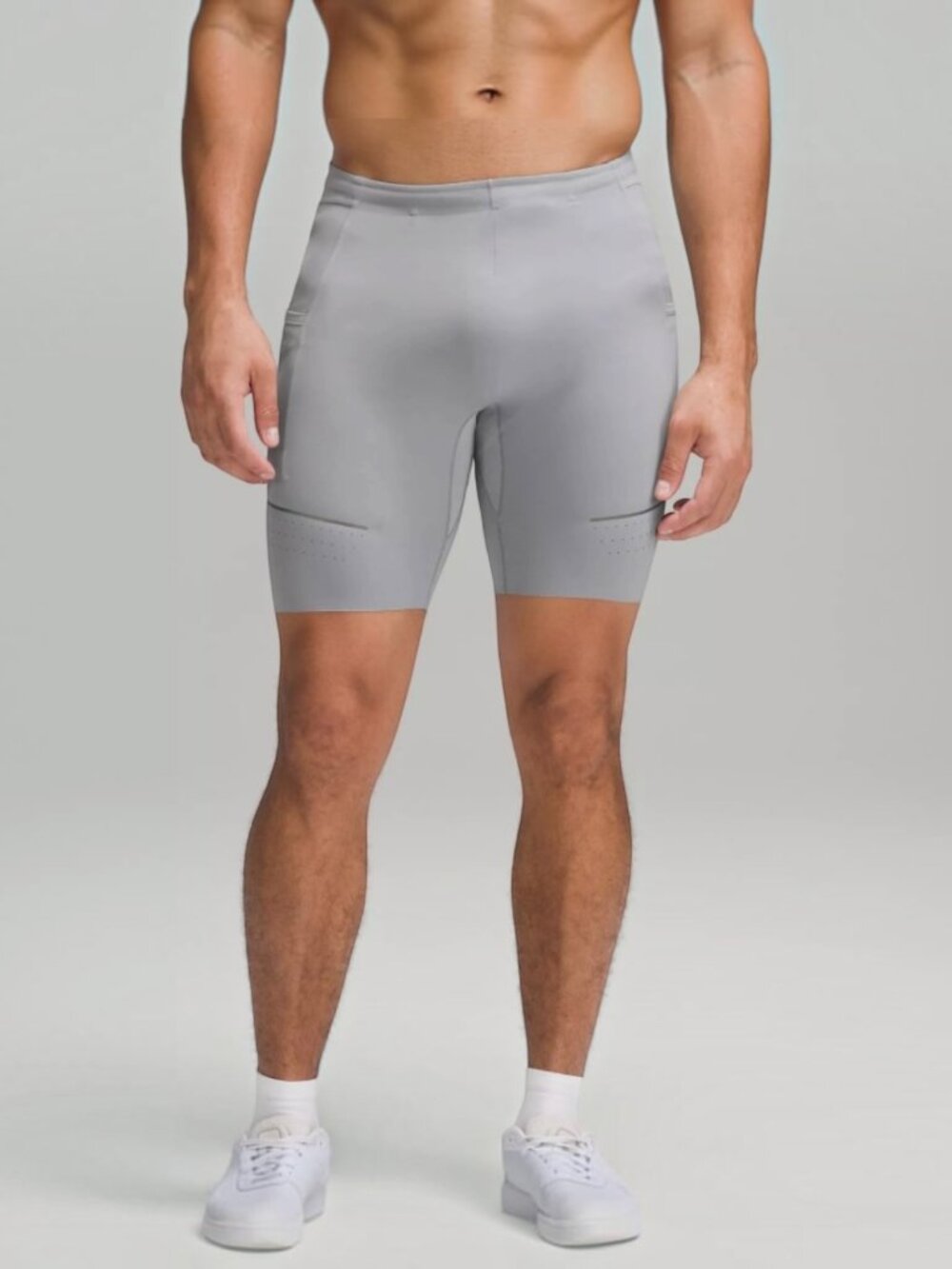 Lululemon Fast and Free Half Tight 8" Mens Running Shorts Gray NEW